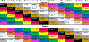 Mehr über den Artikel erfahren Gruppeneinteilung – Zeitplan